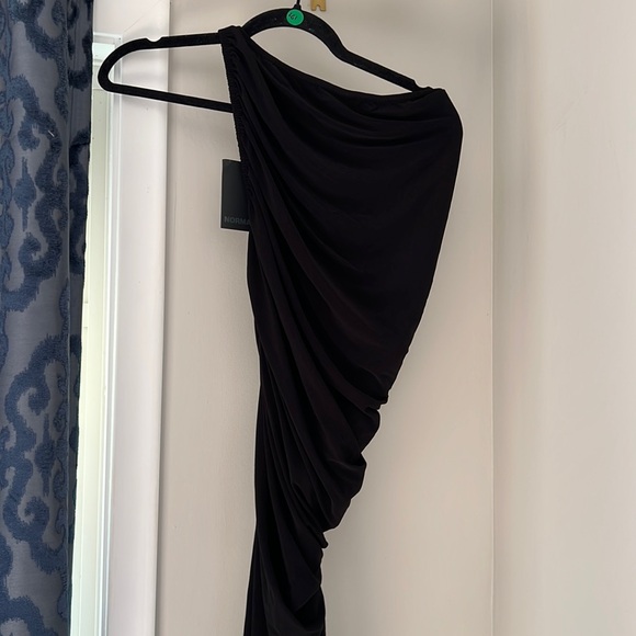 Norma Kamali DIANA DRESS black one shoulder - Picture 4 of 16